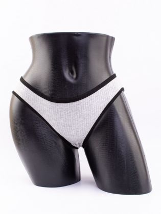 Слипы в рубчик с черной полоской - фото 1