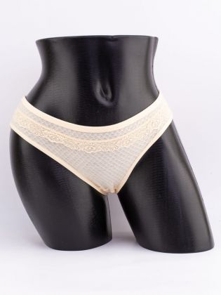 Слипы вафельные с кружевом - фото 1