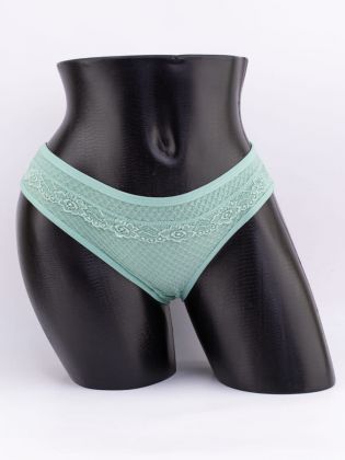 Слипы вафельные с кружевом - фото 1