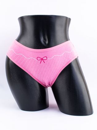 Слипы в горошек с принтом "бантик" - фото 1