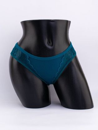 Слипы в рубчик с кружевом №2 - фото 1