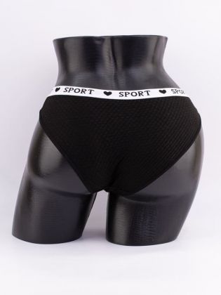 Слипы вафельные с белым поясом с надписью "sport" - фото 3