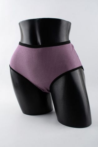 Слипы в рубчик с черной полоской - фото 1