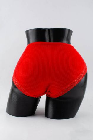 Слипы в рубчик с кружевом - фото 3