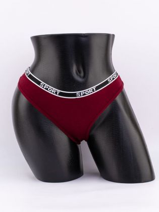 Стринги с черным поясом с надписью "sport" - фото 1