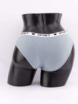 Слипы вафельные с белым поясом с надписью "sport" - фото 3