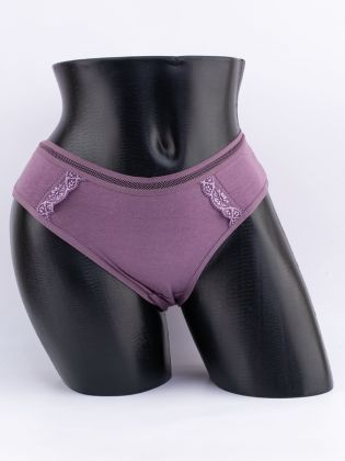 Слипы с кружевом и сеточным поясом - фото 1