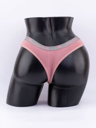 Стринги с эластичным поясом с надписью "love" - фото 3