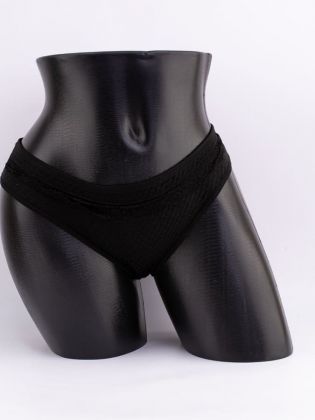 Слипы вафельные с кружевом - фото 1