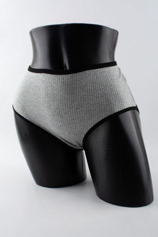 Слипы в рубчик с черной полоской - фото 1