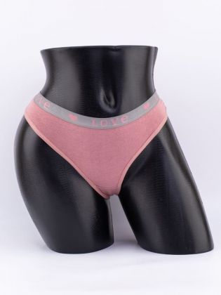 Стринги с эластичным поясом с надписью "love" - фото 1