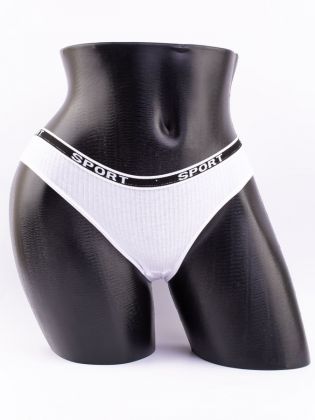 Слипы в рубчик с надписью "sport" - фото 1