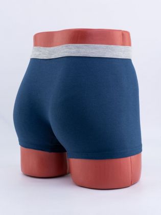 Однотонные мужские боксеры с цветным эластичным поясом - фото 3