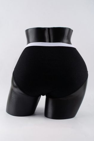 Слипы в рубчик с белым поясом - фото 3