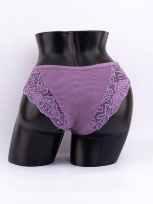 Слипы в рубчик с кружевом №1 - фото 3