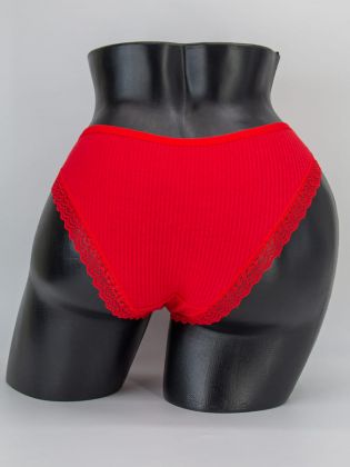 Слипы в рубчик с кружевом - фото 3