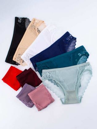 Слипы в рубчик с кружевом №2 - фото 2